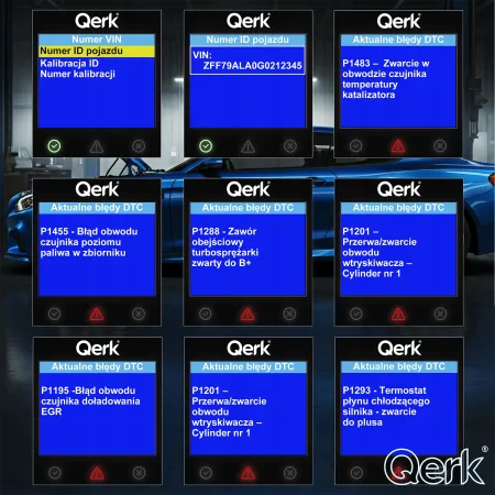 Interfejs Diagnostyczny OBD2 Qerk T61 Polskie menu- skaner błędów