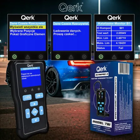 Interfejs Diagnostyczny OBD2 Qerk T61 Polskie menu- skaner błędów