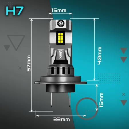 Żarówki LED H7 Qerk Q11 1 DO 1 WIĘCEJ ŚWIATŁA CAN RETROFIT IDEALNIE DOPASOWANE - kpl.